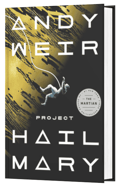 Book mock-up of book "Project Hail Mary" by Andy Weir