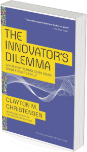 mock-up of book "The Innovator's Dilemma" by Clayton M Christensen