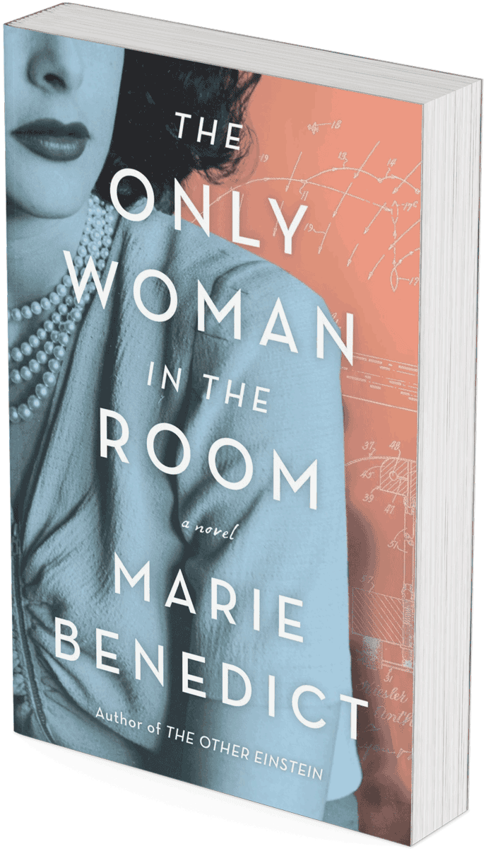 Mock-up of book "The Only Woman in the Room" by Marie benedict; WST Book Tip; Women in Science; overlooked women