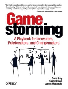Book cover image of "Game Storming" by Dave Gray, Sunni Brown, James Macanufo