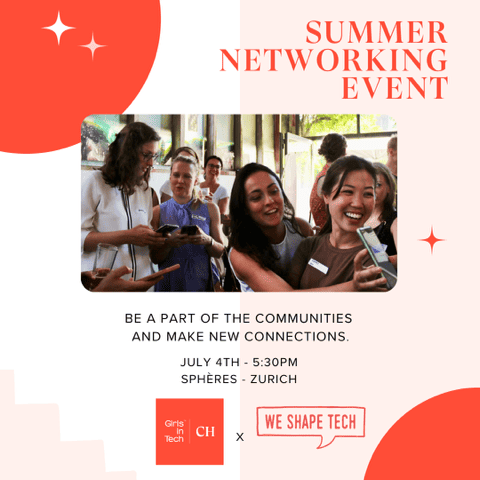 Summer Networking Event WE SHAPE TECH and GIRLS IN TECH