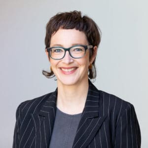 Portrait photo of role model Sylvie Reinhard on We Shape Tech website