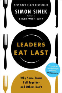 Cover of book "Leaders Eat Last" by Simon Sinek