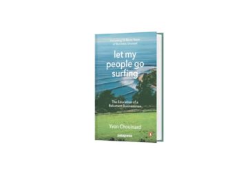 Mock-up book cover "Let my People Go Surfing" by Yvon Chouinard