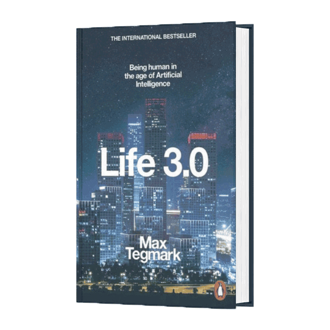 Mock-up book cover "Life 3.0" by author Max Tegmark